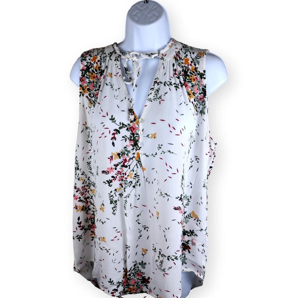 MIX Ava Tie Neck Sleeveless Blouse M